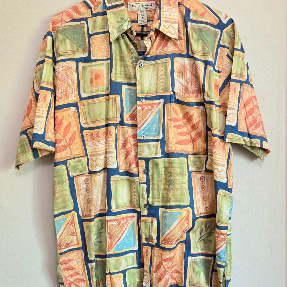 Men’s Tori Richard Button-Down Shirt – Size M – Honolulu, USA